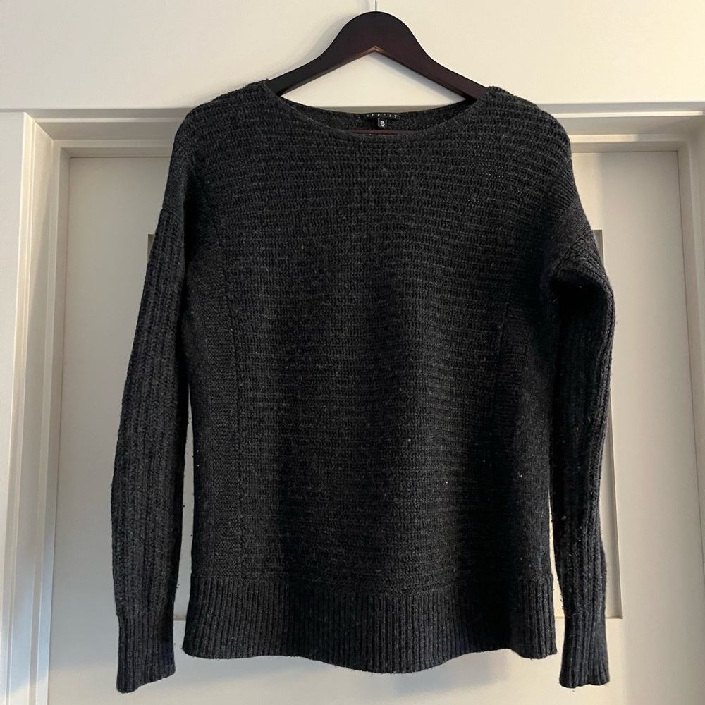 Theory Charcoal Knit Top